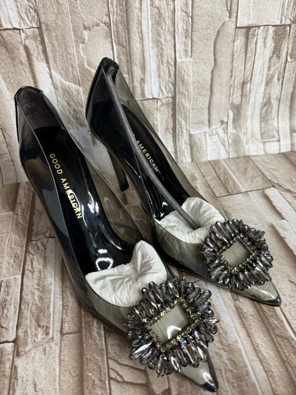 Good American CinderF*ckingRella in Black Pumps Size 5.5 NEW